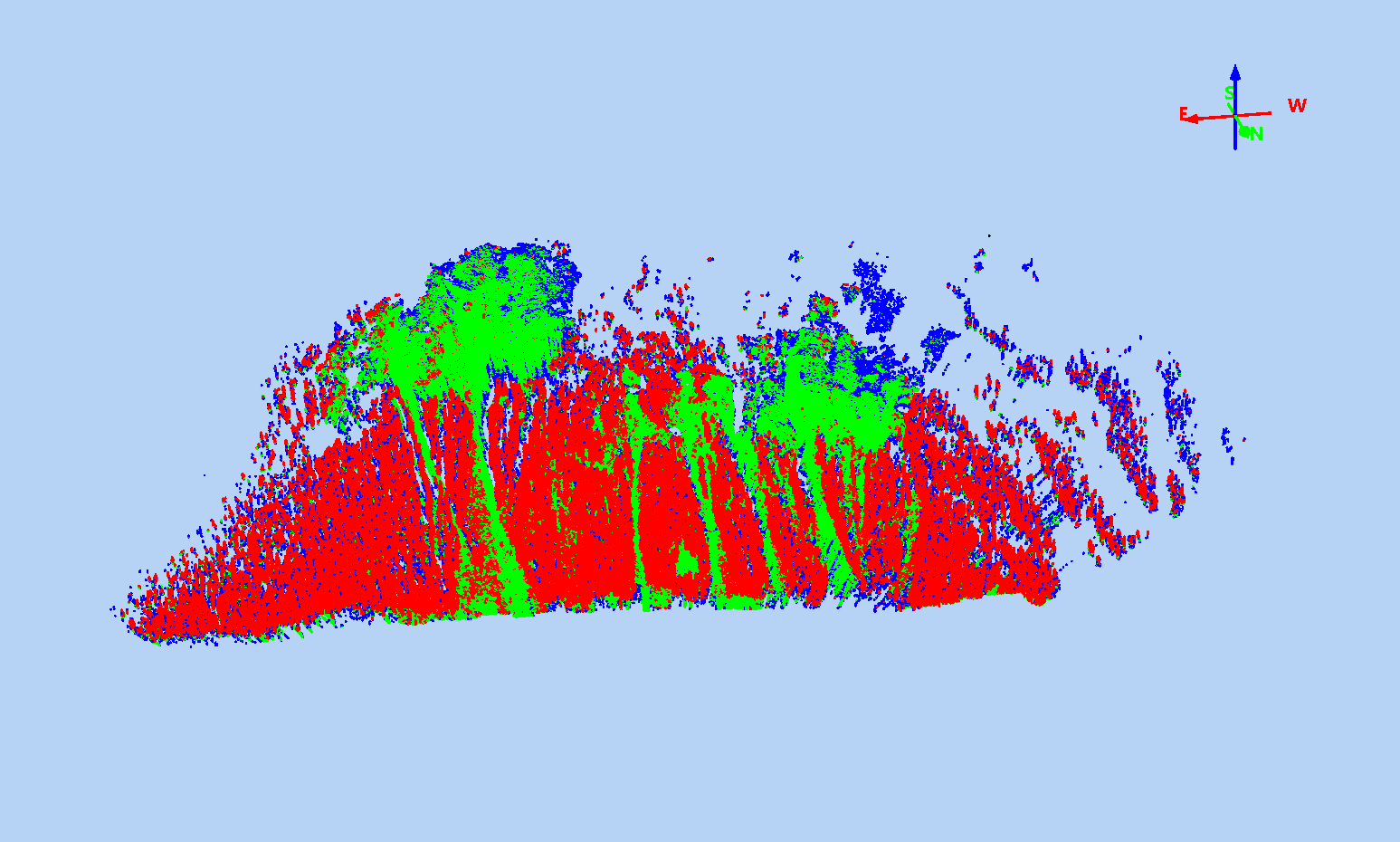 Classification of a 2016-01-21 point cloud.